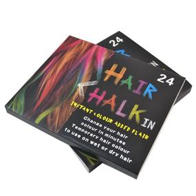 img 3 attached to 🎨 Non-Toxic Soft Pastel Hair Chalk Pens - Temporary Hair Dye in 24 Colorful Shades. Perfect Birthday Gift for Girls of All Ages.