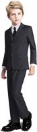 👔 fersumm formal gray bowtie boys' clothing set in suits & sport coats logo