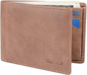 img 4 attached to Genuine Blocking Minimalist Charcoal Black ID Men's Accessories for Wallets, Card Cases & Money Organizers