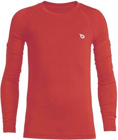 img 4 attached to 👕 Молодежные компрессионные спортивные майки BALEAF: термо-базовый слой с длинным рукавом для мальчиков и девочек