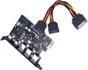 img 3 attached to ⚡️ YEELIYA PCI-E to Type C (2) & Type A (3) USB 3.0 5-Port Expansion Card - Expand Your PC with 2 Type C and 3 Type A USB Ports + Internal 19-Pin Connector - Compatible with Windows 7/8/10/XP/Vista
