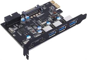 img 2 attached to ⚡️ YEELIYA PCI-E to Type C (2) & Type A (3) USB 3.0 5-Port Expansion Card - Expand Your PC with 2 Type C and 3 Type A USB Ports + Internal 19-Pin Connector - Compatible with Windows 7/8/10/XP/Vista
