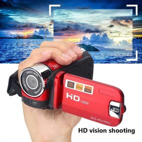 img 3 attached to Portable Vlogging Camera Recorder - Full HD 1080P 16MP Camcorder with 2.7 Inch LCD Screen, 270 Degree Rotation, 16X Digital Zoom, Selfie Support, and Continuous Shooting