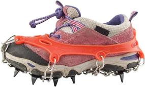 img 4 attached to 🦞 FREAHAP 11 Teeth Ice Claws Crampons: Slip-Proof Traction Cleats for Kids + Bonus Carry Bag