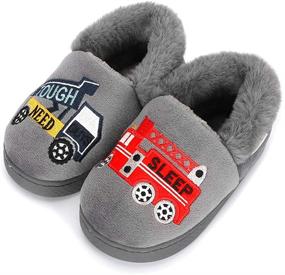 img 4 attached to 🚀 Adorable Cartoon Rocket Slippers: Perfect Household Toddler Boys' Shoes