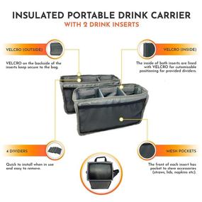 img 2 attached to Insulated Drink Caddy: Portable Carrier for Refreshments on the Go!