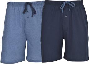 img 4 attached to 🩳 Hanes Men's 2-Pack Cotton Lounge Drawstring Knit Shorts: Comfortable Waistband & Pockets