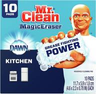 🧽 10 count mr. clean magic eraser cleaning pads with durafoam - optimized for oven, kitchen, and shoe cleaning logo