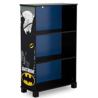 📚 delta children deluxe 3-shelf bookcase - organize books, decor & homeschooling supplies with dc comics batman theme, 23.75x10.62x37.5 inch (pack of 1) logo