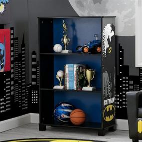 img 3 attached to 📚 Delta Children Deluxe 3-Shelf Bookcase - Organize Books, Decor & Homeschooling Supplies with DC Comics Batman Theme, 23.75x10.62x37.5 Inch (Pack of 1)