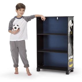 img 2 attached to 📚 Delta Children Deluxe 3-Shelf Bookcase - Organize Books, Decor & Homeschooling Supplies with DC Comics Batman Theme, 23.75x10.62x37.5 Inch (Pack of 1)