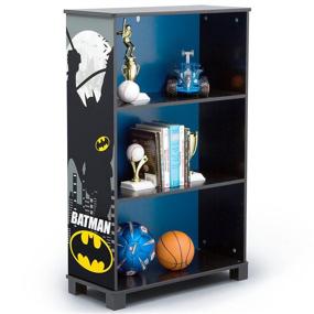 img 1 attached to 📚 Delta Children Deluxe 3-Shelf Bookcase - Organize Books, Decor & Homeschooling Supplies with DC Comics Batman Theme, 23.75x10.62x37.5 Inch (Pack of 1)