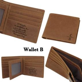 img 1 attached to Forever Personalized Engraved Men's Accessories: Wallets, Card Cases & Money Organizers for Birthday and Anniversary Celebrations