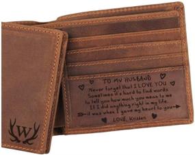 img 4 attached to Forever Personalized Engraved Men's Accessories: Wallets, Card Cases & Money Organizers for Birthday and Anniversary Celebrations