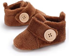 img 2 attached to Warm Non-Skid Soft Sole Winter Booties for Newborns: BENHERO Baby Crib Cozy Fleece Shoes