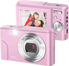 img 3 attached to 📸 IEBRT 1080P Digital Camera: Compact, Rechargeable Vlogging Camera with LCD Screen, 16X Zoom, and 36MP Resolution - The Perfect Gift for Teens and Kids!