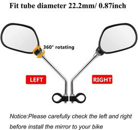 img 1 attached to 🚲 Yizhet Bike Mirrors: High-Definition Blast-Resistant Handlebar Glass Mirrors for Mountain Bikes - Adjustable & Rotatable Rearview Mirror for Safety