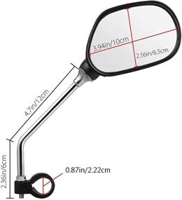 img 2 attached to 🚲 Yizhet Bike Mirrors: High-Definition Blast-Resistant Handlebar Glass Mirrors for Mountain Bikes - Adjustable & Rotatable Rearview Mirror for Safety