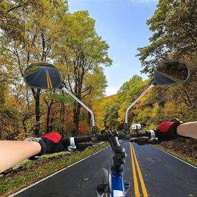 img 3 attached to 🚲 Yizhet Bike Mirrors: High-Definition Blast-Resistant Handlebar Glass Mirrors for Mountain Bikes - Adjustable & Rotatable Rearview Mirror for Safety