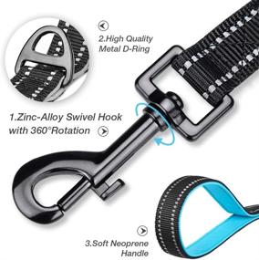 img 3 attached to 🐾 PHOEPET Reflective Step-in Dog Harness and Leash Set - Adjustable Dog Vest Harness, Soft Pet Walking Jacket with 2 Metal Leash Hooks for Dog and Cat