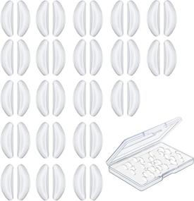 img 4 attached to 20 Pairs 2.5mm Butterfly Shape Soft Silicone Nose Pads: Non-Slip Adhesive TR-90 Eyewear Pads for Eyeglasses, Sunglasses & Spectacles (Clear White)