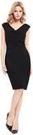 👗 elegant and flattering: bi.tencon women's cowl neck cap sleeve ruched bodycon party dress logo