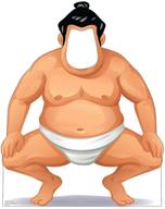 🤼 life size cardboard cutout standup - advanced graphics sumo wrestler stand-in logo