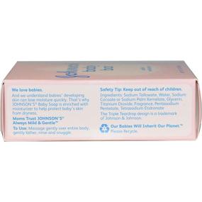 img 1 attached to Johnson's Baby Face and Body Soap Bar - 3 oz, 3 Pack (003262): Gentle Cleanse for Delicate Skin