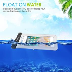 img 3 attached to 📱 MoKo Floating Waterproof Phone Pouch Holder: Ultimate Protection for iPhone 13/12/11 Pro Max, Samsung S21/S10/S9 - Dry Bag with Lanyard Armband Included