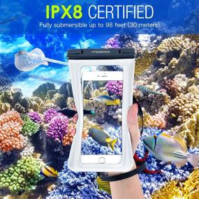 img 2 attached to 📱 MoKo Floating Waterproof Phone Pouch Holder: Ultimate Protection for iPhone 13/12/11 Pro Max, Samsung S21/S10/S9 - Dry Bag with Lanyard Armband Included