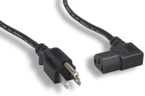 img 4 attached to 🔌 Кабель Cablelera длиной 3 фута североамериканского силового шнура, разъемы NEMA 5-15P и IEC-60320-C13 под углом, черного цвета - ZADA15PC-03