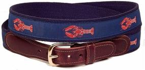 img 2 attached to Preston Leather Ribbon Buckle NAUTIVAL Men's Accessories