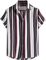 👕 multicoloured men's shirts: floerns striped shirts for casual and comfortable styling in men's clothing logo