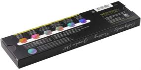 img 1 attached to Vibrant Finetec Paint Bowls Set - 30 x 22 mm Pearlescent Flip Flop - 6 Pieces in Metal Case - Ideal for Artists - Rubber Arabicum - Beautiful Pigments