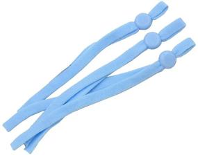 img 3 attached to 🧵 DGOL Sewing Elastic String Bands - 100 pcs Adjustable DIY Ear Loop Stretch Cord for Masks in Light Blue