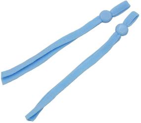 img 4 attached to 🧵 DGOL Sewing Elastic String Bands - 100 pcs Adjustable DIY Ear Loop Stretch Cord for Masks in Light Blue