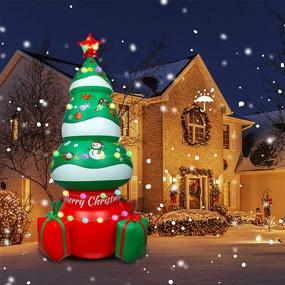 img 3 attached to 🎄 CNDREAM 6FT Christmas Tree Inflatable - Built-in LED Lights, Colored String Lights - Holiday Xmas Party Decor for Outdoor Garden Yard Lawn