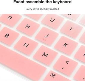 img 1 attached to 🎀 ProElife Keyboard Cover Skin for MacBook Pro 13'' 2021/2020 with Apple M1 Chip and Intel Processor (A2338/A2289/A2251) and MacBook Pro 16'' 2019 (A2141) U.S Layout Accessories - Ombre Light Pink