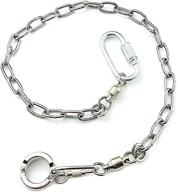 🦜 ebamaz pet bird leash - stainless steel parrot foot chain anklet ring | model 15, 14.5mm logo