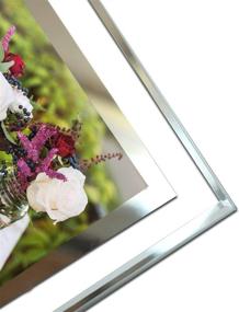 img 2 attached to 🖼️ SIMON'S SHOP 4 Pack 8x10 Clear Picture Frames with Silver Trim for Wall and Tabletop - Perfect Set for 8 x 10 Photographs