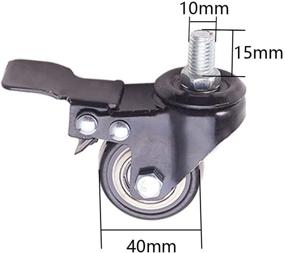 img 1 attached to MroMax Threaded Swivel Caster Orange