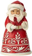 🎅 enesco jim shore heartwood creek pint size santa with cardinal figurine - a delightful multicolor christmas decoration logo