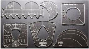 img 1 attached to Швейная основа для квилтинга Sew Steady: набор из 6 шаблонов с высоким штифтом для точной стежки