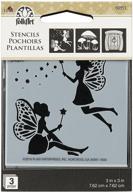 🧚 enchanting folkart fairies and mushrooms mini stencil pack: harness the magic for your art projects logo