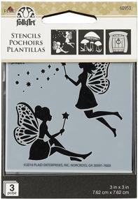 img 2 attached to 🧚 Enchanting FolkArt Fairies and Mushrooms Mini Stencil Pack: Harness the Magic for Your Art Projects