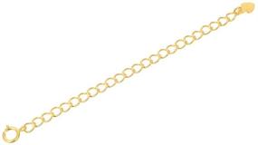 img 4 attached to Gold Plated Sterling Silver 3-inch Chain Extender | Removable Adjustable Extension for Necklace, Anklet, Bracelet | Jewelry Making Accessory - SS300-3