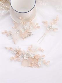 img 1 attached to Chargances Wedding Rhinestone Delicate Handmade Hair Care