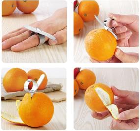 img 1 attached to 🍊 Efficient and Affordable Stainless Steel Orange Peeler Set - Easy Fruit Slicer, Cutter, and Remover - Essential Kitchen Gadget for Cooking and Culinary Enthusiasts