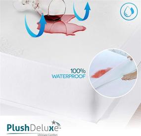 img 1 attached to PlushDeluxe Premium Bamboo Mattress Protector – Waterproof, Soft & Breathable Bed Mattress Cover for Ultimate Comfort & Protection - King Size