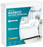 plushdeluxe premium bamboo mattress protector – waterproof, soft & breathable bed mattress cover for ultimate comfort & protection - king size logo